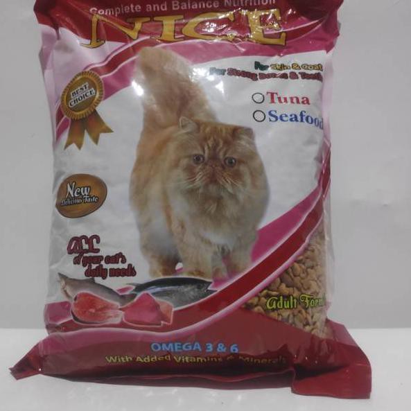 6e YFR Makanan Kucing Catfood Merk Nice Freshpack 1Kg J8 Kirim Langsung￣