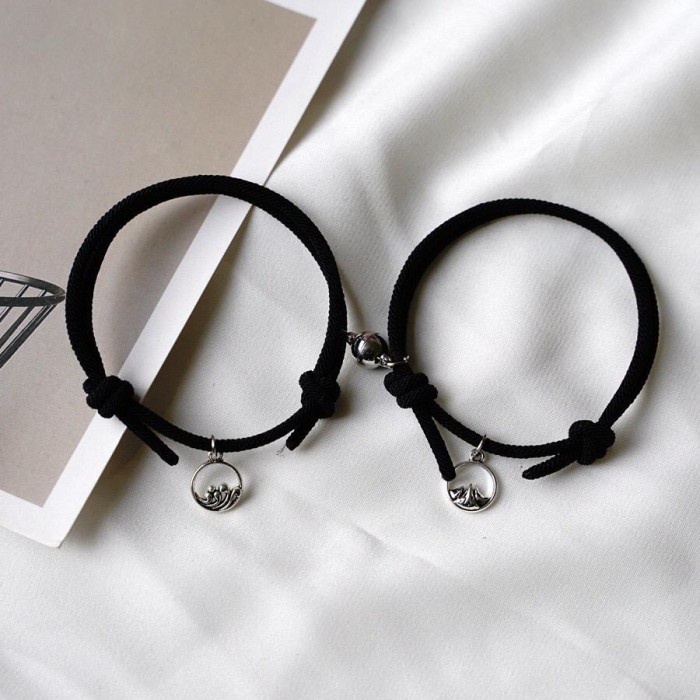 1 pasang Gelang Magnet Gelang Pasangan Cinta Gelang Couple