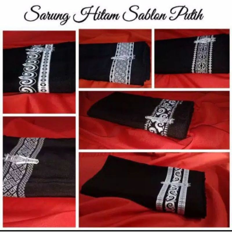 sarung Toraja motif putih