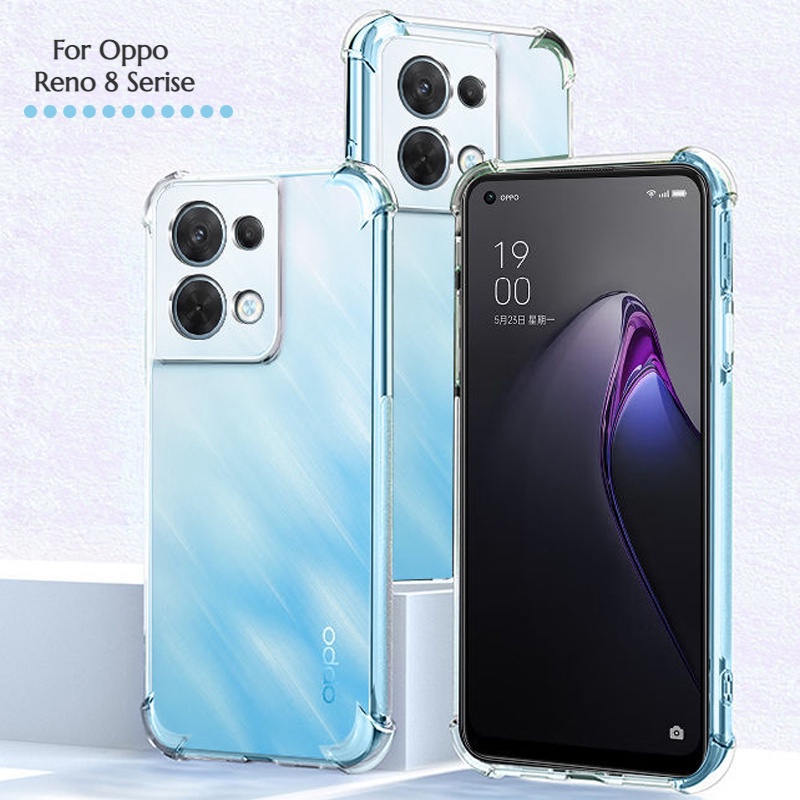 Soft Case Silikon Oppo Reno 8 4G Reno 8 5G Reno 8 Z Reno 8 Pro 5G Bening Transparant Airbag Anti Crack Tebal