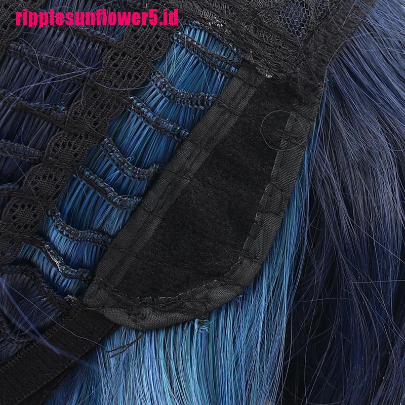 Rambut Kepang Sintetis Warna Biru Gradasi Untuk Cosplay