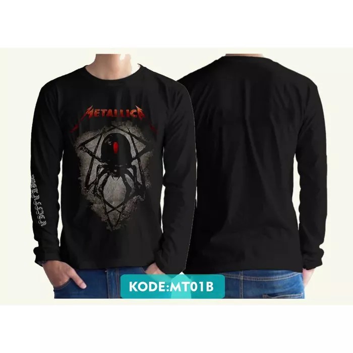 Kaos metallica band - Kaos distro lengan panjang mt01b