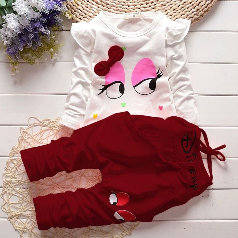 Setelan Anak Cewek / Set Karakter Untuk Usia 3-5 Tahun / Set Bebek
