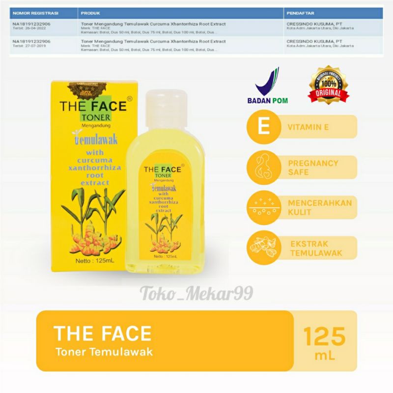 TONER THE FACE TEMULAWAK 125ML BPOM RESMI ORIGINAL