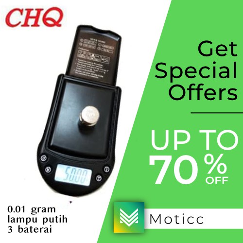 [LAMPU PUTIH 3 BATERAI] CHQ POCKET SCALE 0.01 TIMBANGAN UNTUK EMAS BATU DIGITAL GRAM