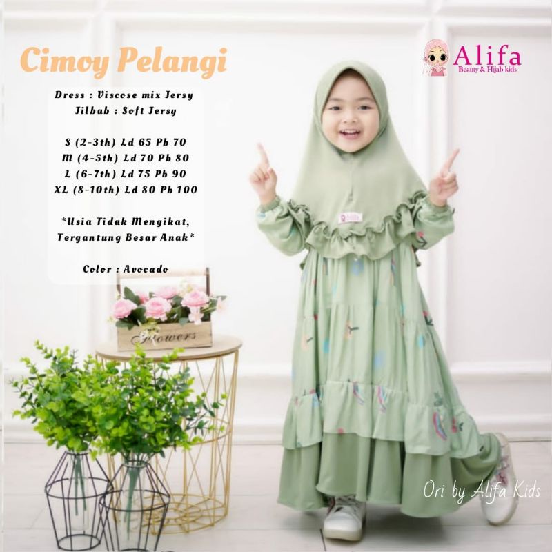 CIMOY PELANGI KIDS ORI ALIFA GAMIS SYARI ANAK ORI ALIFA - LOVELY KIDS ORI ALIFA