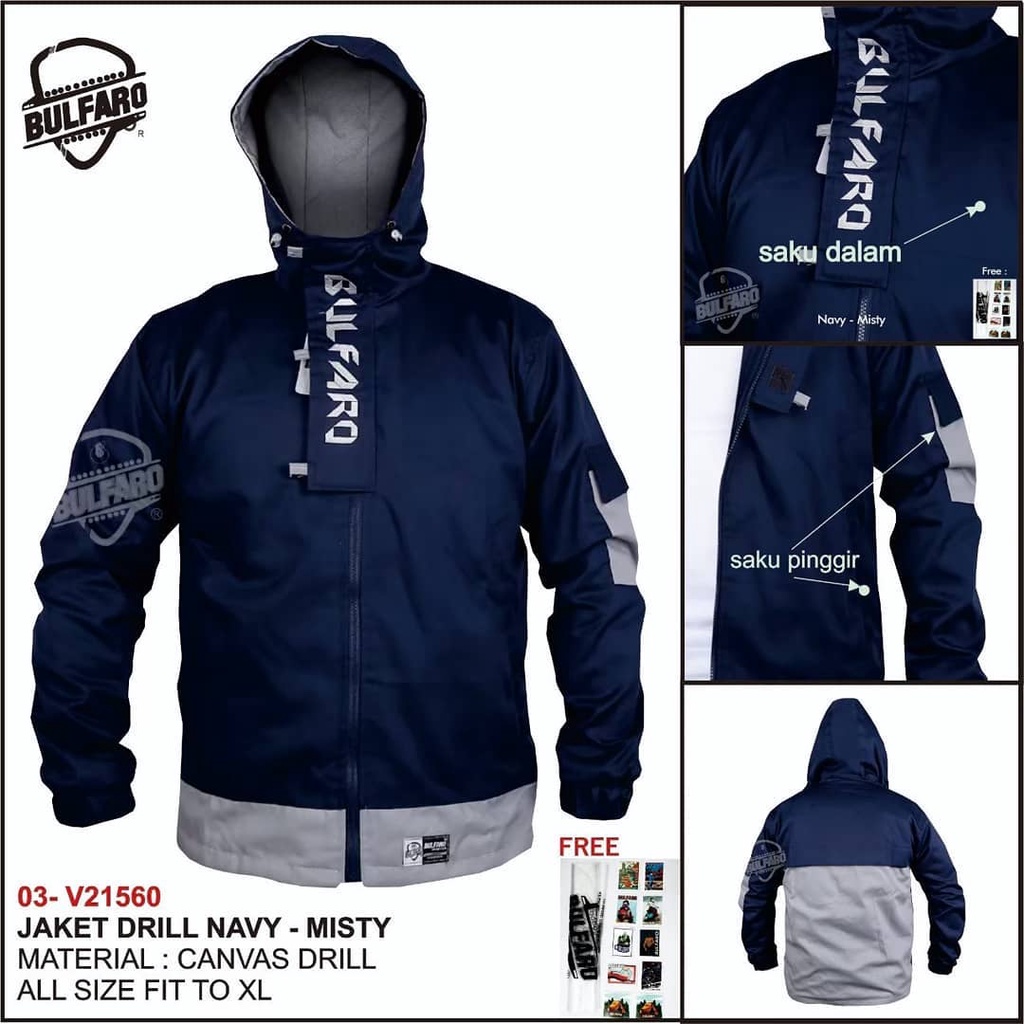 Jaket Drill/jaket motor outdoor pria /jaket motor outdoor gunung original bulfaro/jaket pria origina
