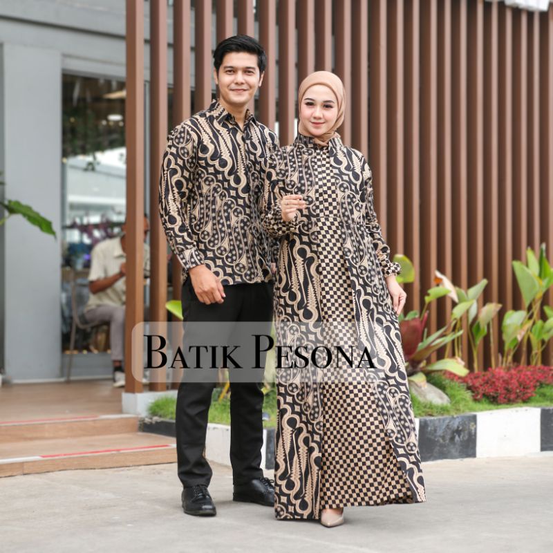 Maura Couple - Sania Ruffle Batik Couple ori Ndoro jowi DNT Garansi Motif Parang Gede