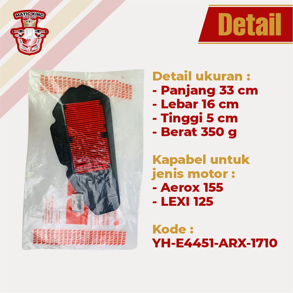 Filter Udara Hawa Yamaha Aerox Lexi Nmax New 2020 125 155 ORI ASLI Aspira Astra Otoparts YH-WE4451-ARX-1710