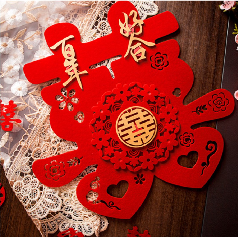 TEMPELAN STIKER 40CM SHUANGXI SANGJIT WEDDING TEMPELAN BACKDROP WEDDING TEAPAI