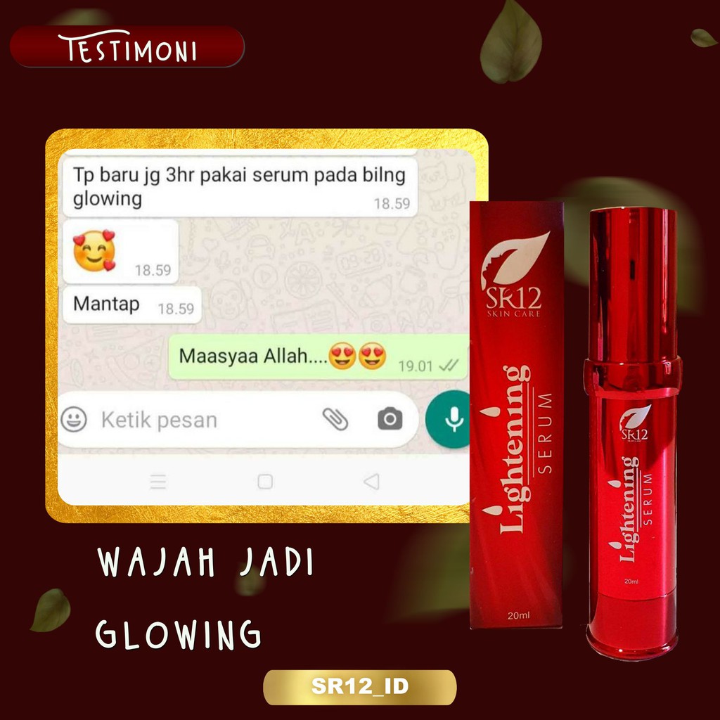 LIGHTENING SERUM SR12 / SERUM PENCERAH WAJAH AMPUH