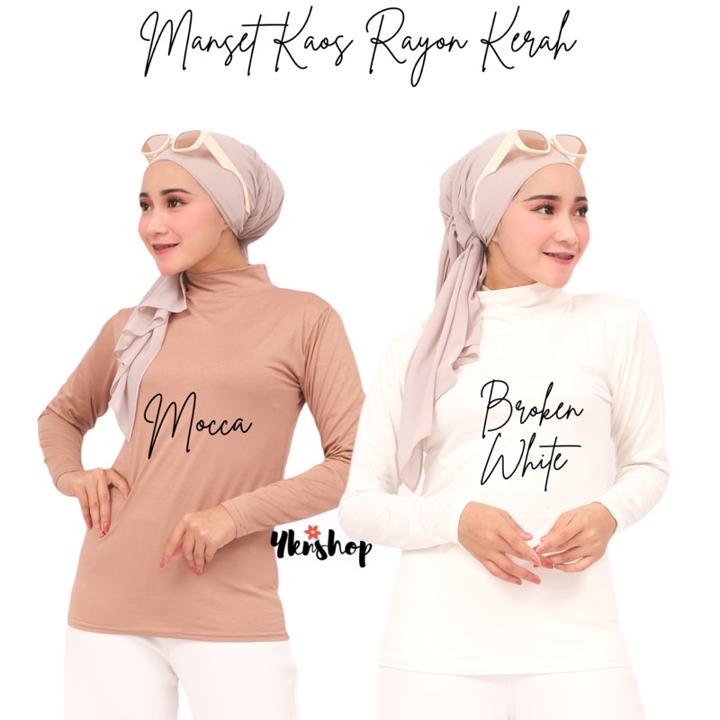 Manset Kaos Rayon Kerah untuk Remaja Size M LD 70cm