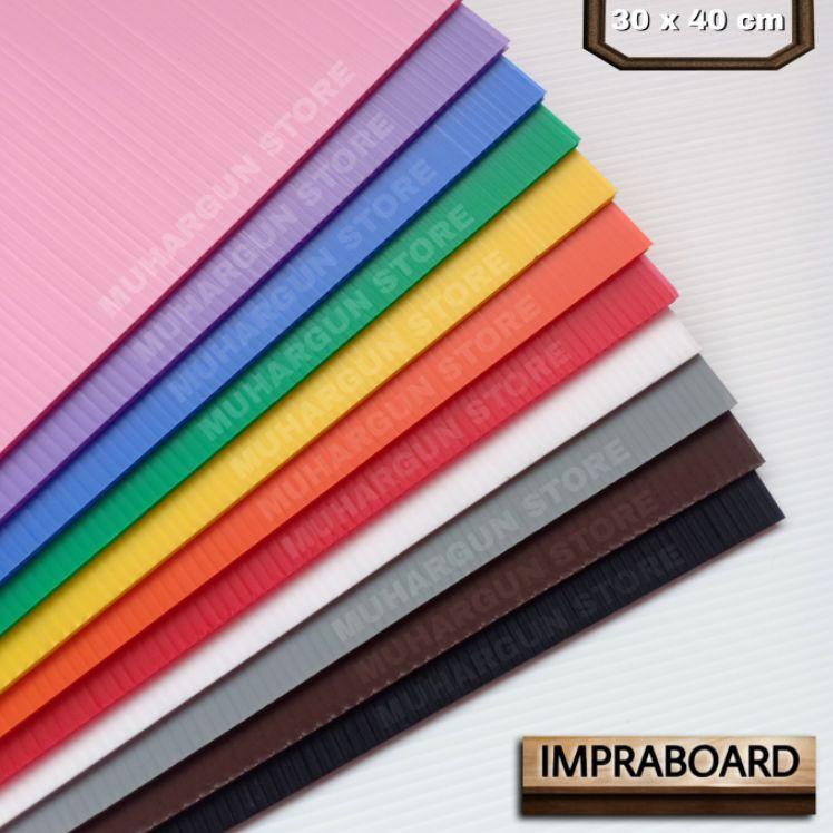 Penjualan Spesial 4 Lembar Impraboard / Infraboard / PP Board 30 x 40 cm Hitam Putih Abu Coklat Hija