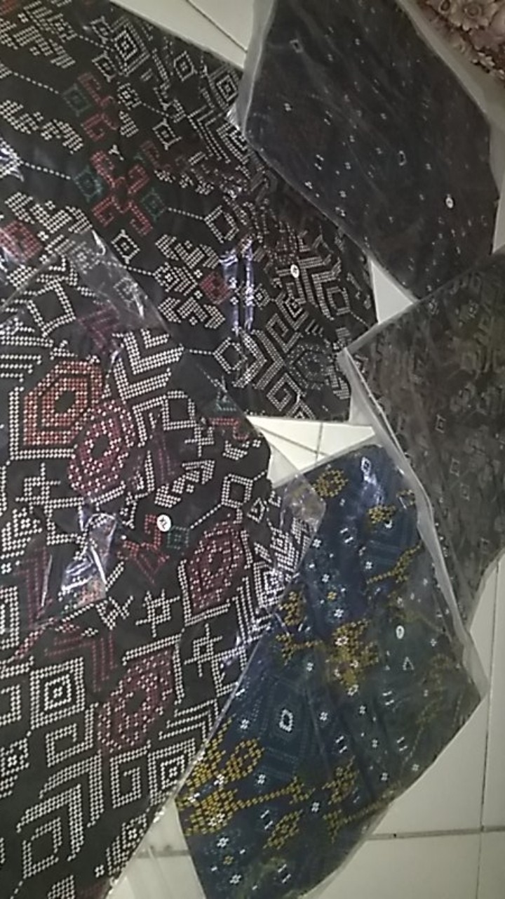 Credomenstore Kemeja Batik Songket Hitam Lengan Panjang / Kemeja Batik Pria / Baju Batik / Batik