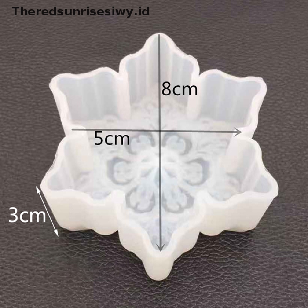 # Alat Rumah Tangga # Cetakan Sabun / Cokelat / Permen Bentuk Snowflake Natal Bahan Silikon Untuk Dekorasi DIY