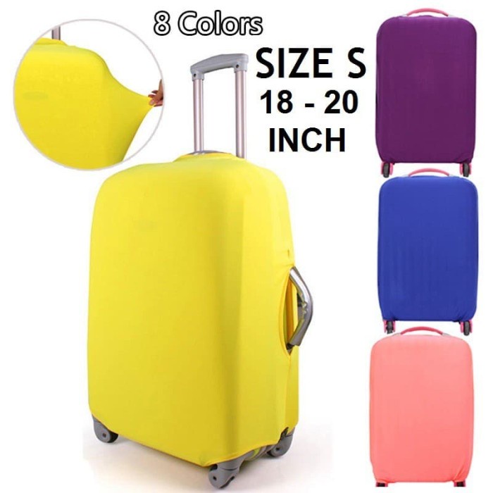 Pelindung Koper Kain Polos Elastis - Elastic Luggage Cover Size S