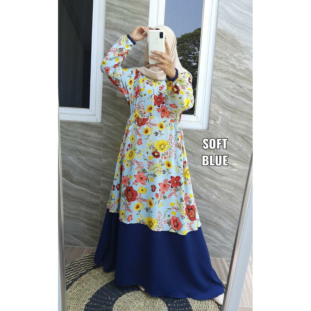 GAMIS RAYON COMBI ITY CREPE TERBARU/ Gamis Rayon Combi