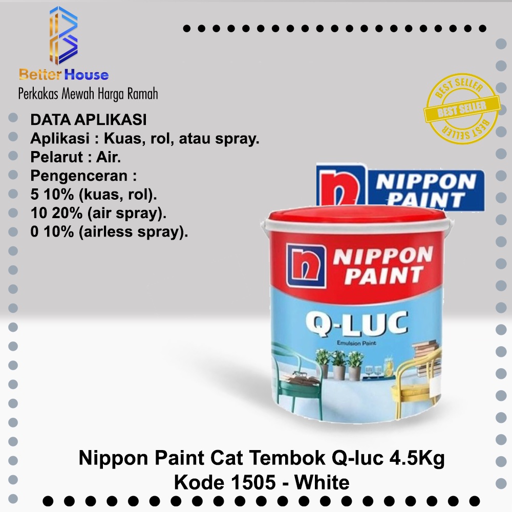Nippon Paint Cat Tembok Q-luc 4.5KG - Kode 1505 -White