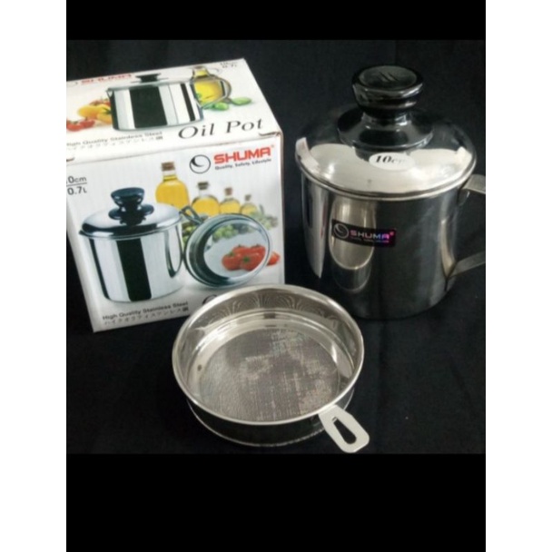 oil pot shuma/tempat saringan minyak shuma 12cm