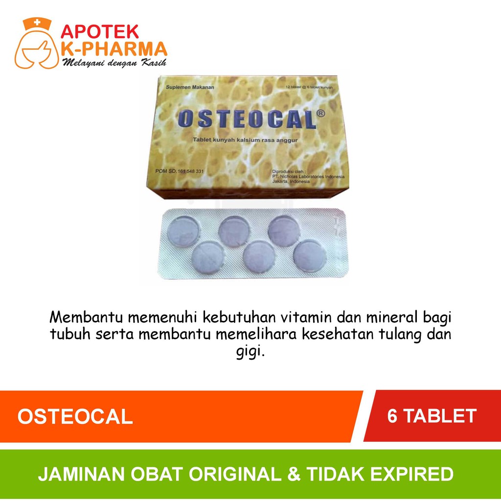 Osteocal Strip Isi 6 Tablet Obat Original Nicholas