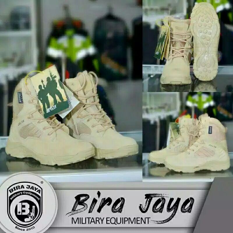 sepatu tactical boots pria kulit & cordura 8 original