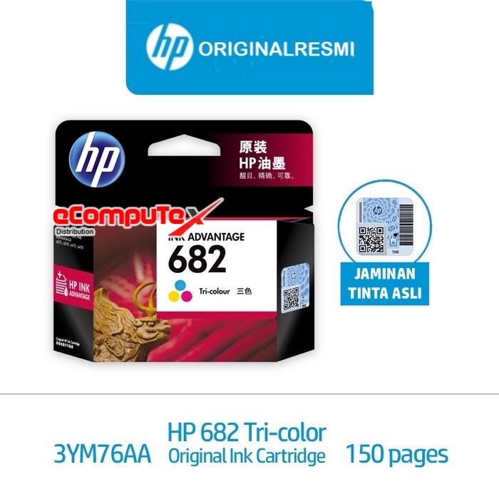 CARTRIDGE HP 682 COLOR / TINTA CATRIDGE HP682 COLOUR ORIGINAL - RESMI