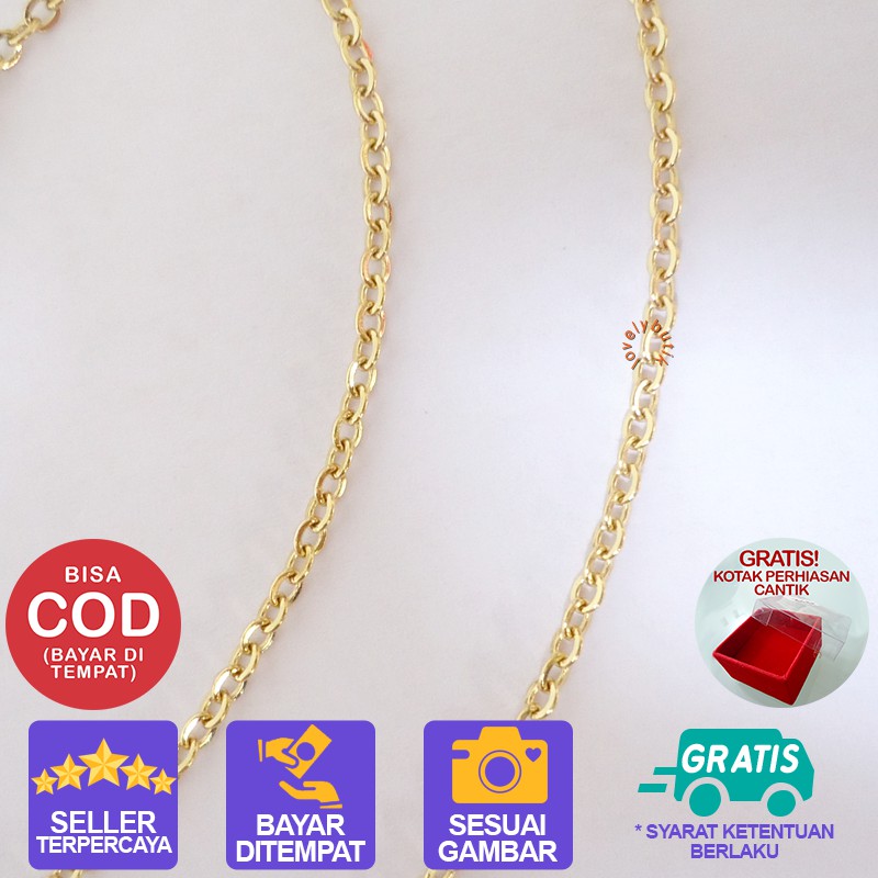 Lovelybutik Kalung Titanium Anti Karat 4ndin Kalung Ikatan Cinta Titanium Anti Luntur Anti Karat