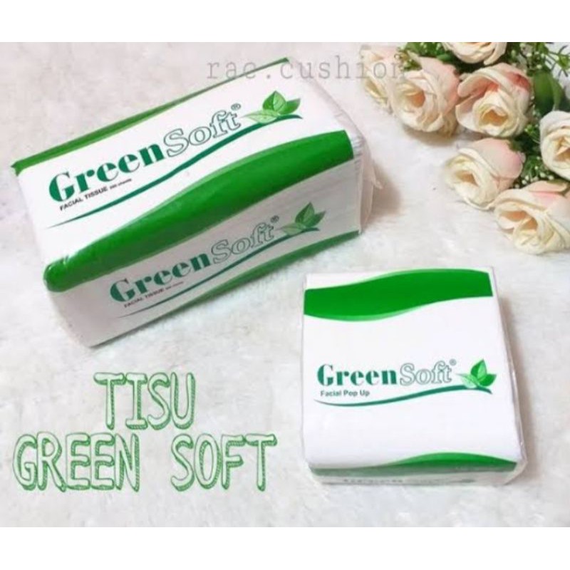 Tisu Green Soft . Facial tissue green soft . tisu murah . 150 sheet dan 200 sheet