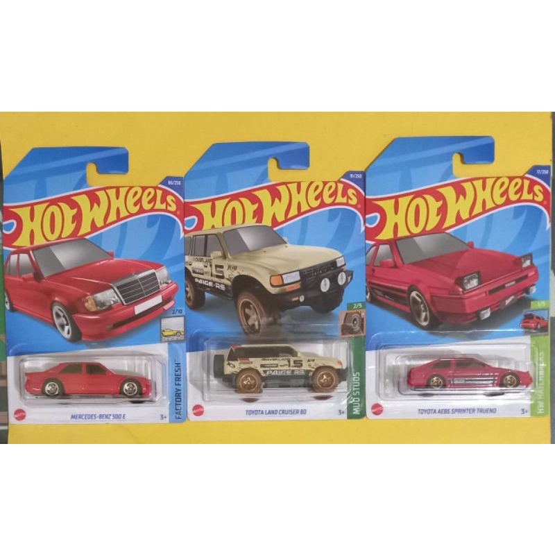 Paket Hot Wheels Mercedes Benz, TLC, Toyota AE86 Sprinter Trueno