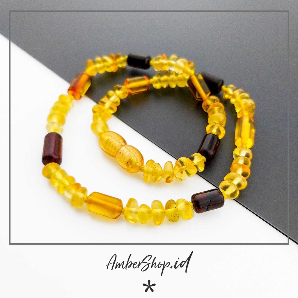 AS22 (FREE GIFT) Kalung Amber pereda tumbuh gigi bayi - Amber Shop