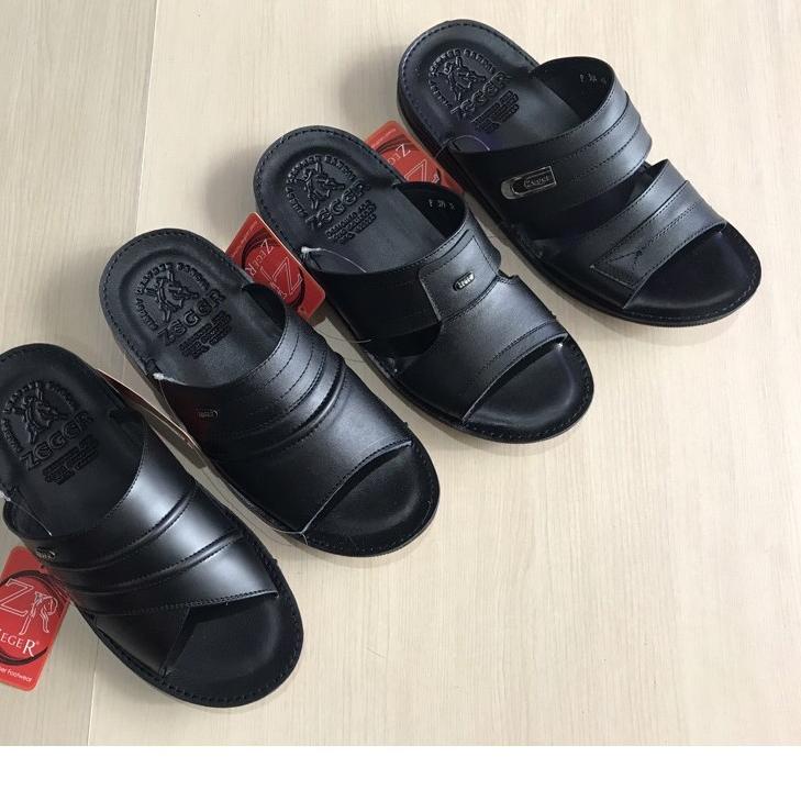✷ Zeger Sandal Kulit Slop Pria Zeger-P Original Sendal Kulit Cowok Dewasa Awet 38-43 ✳