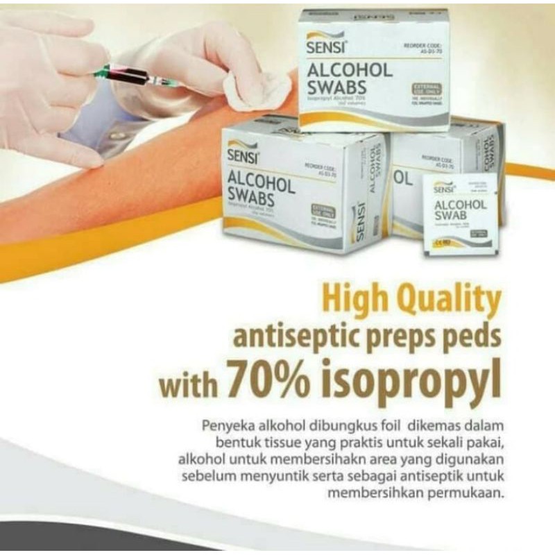 Sensi alkohol swab isi 100 pcs