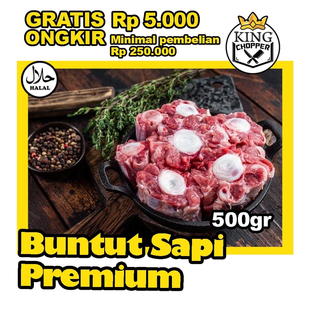 

BUNTUT SAPI LOKAL POTONG OXTAIL FROZEN DAGING FRESH BEKU IGA IKAN AYAM SLICE FILLET GILING SEGAR