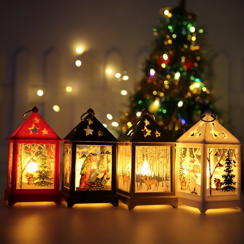 Lentera Kotak Lampu LED Natal Souvenir Christmas Gift Kado Natal Murah