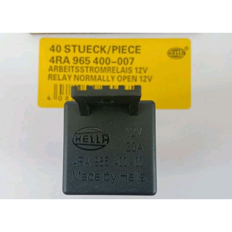 Relay Hella Kaki 4 12V 30A - Relay Klakson Hella - Relay Lampu Hella