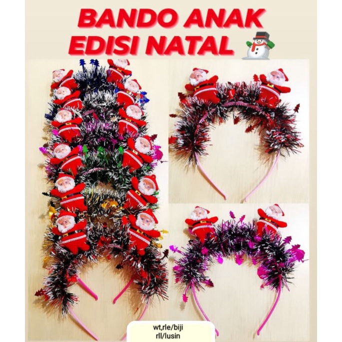 Bando Natal anak, cantik, model baru, tidak gatal ya