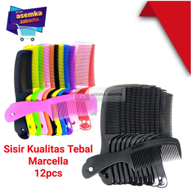 Sisir Warna Tebal Produk Marcella Produk Kualitas Bagus grosir (12pcs)