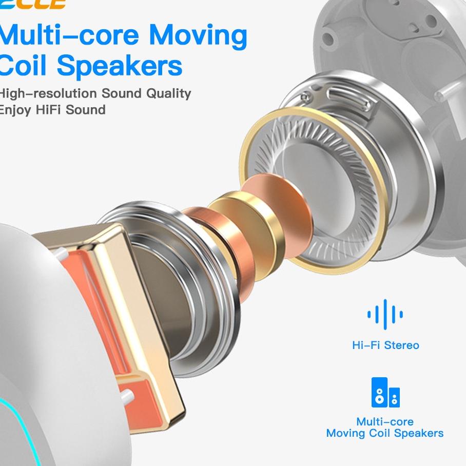 Sudah READY.. (NEW Exclusive) ECLE M12 TWS Gaming Earphone Bluetooth 5.2 Headset True Wireless HiFi 