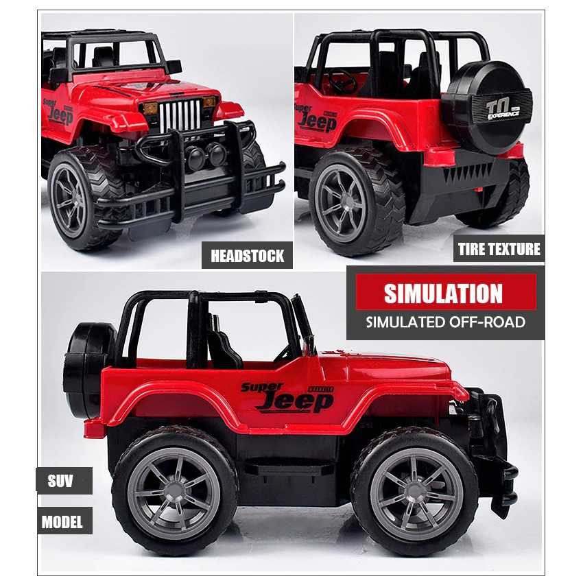 (1005 BARANG ORI) YOQIDOLL Mainan Remote Control RC 1:24 2.4GHz Model Jeep - 6836