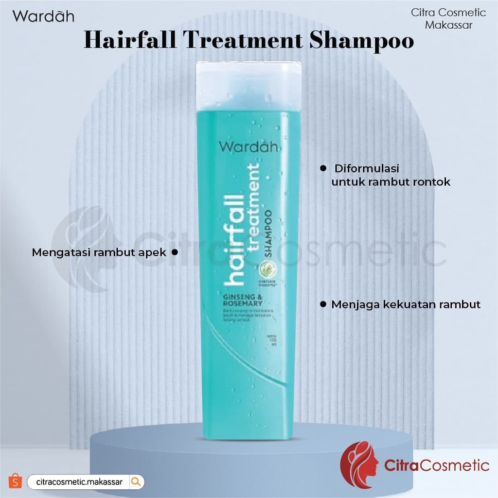 Wardah Shampoo &amp; Conditioner Series 170Ml Daily Fresh | Hairfall | Anti Dandruff | Nutri Shine