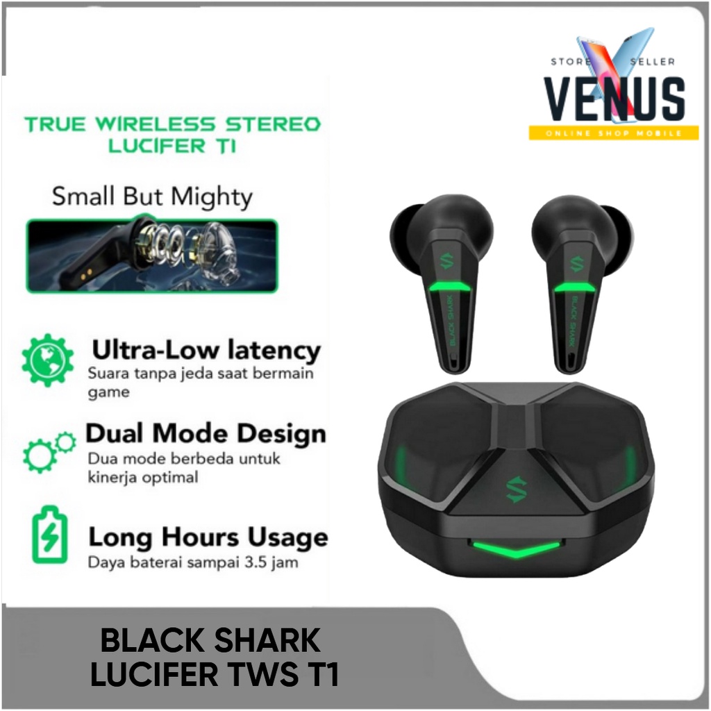 Black Shark Lucifer T1 / T2 / T4 / T6 / T7 / T10 / T21 JOYBUDS TWS Earphone Gaming