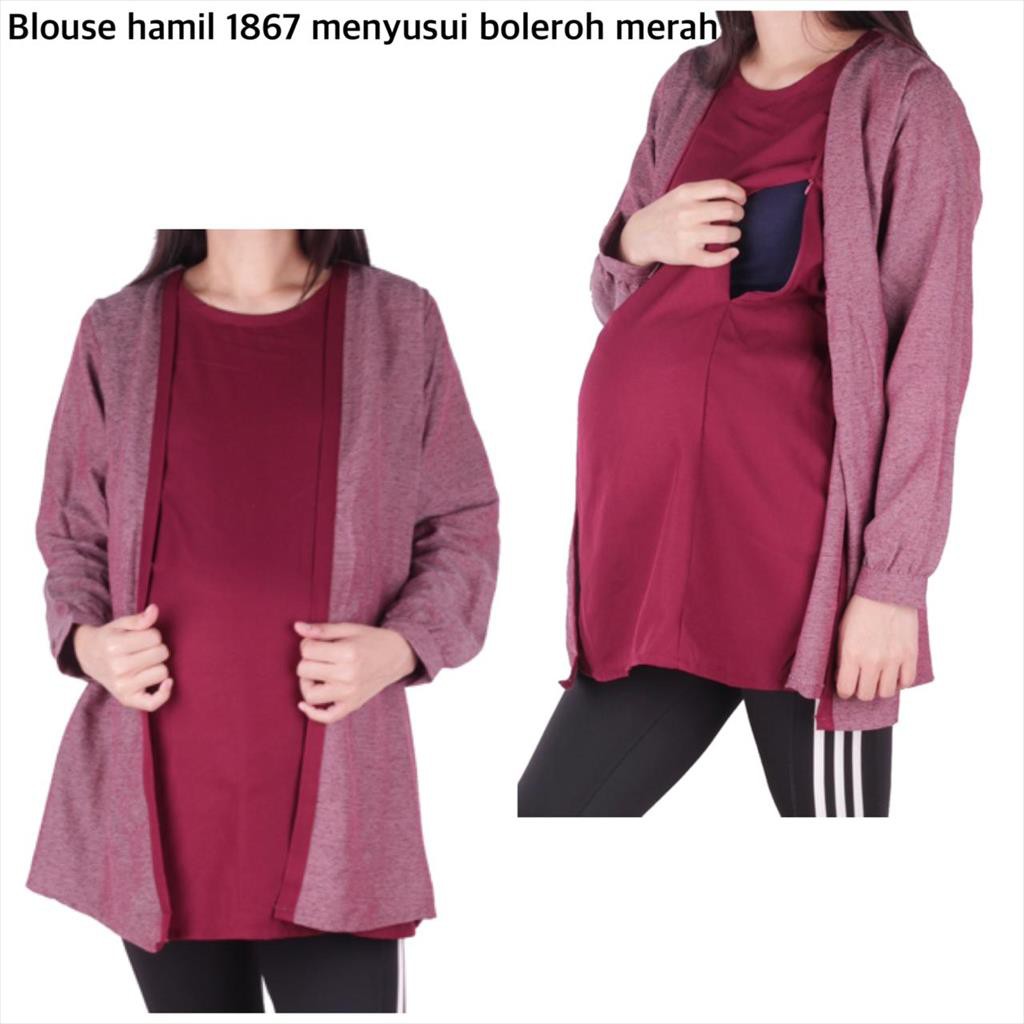 Blouse Hamil 1867 Menyusui Boleroh