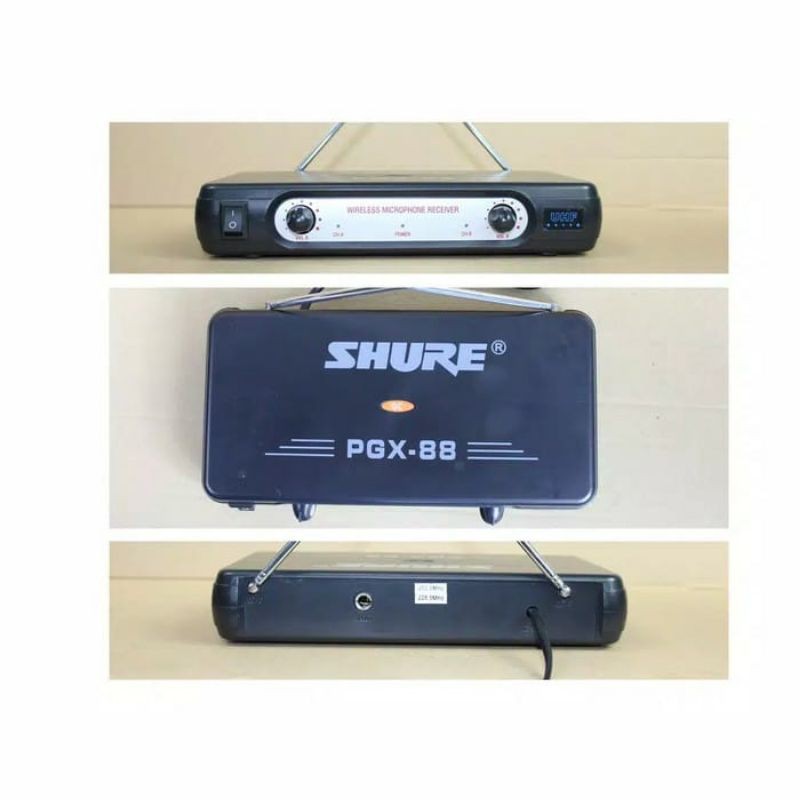 wireless microphone shure pgx88/ mic wireless shure pgx 88 mic handle double mic tanpa kabel