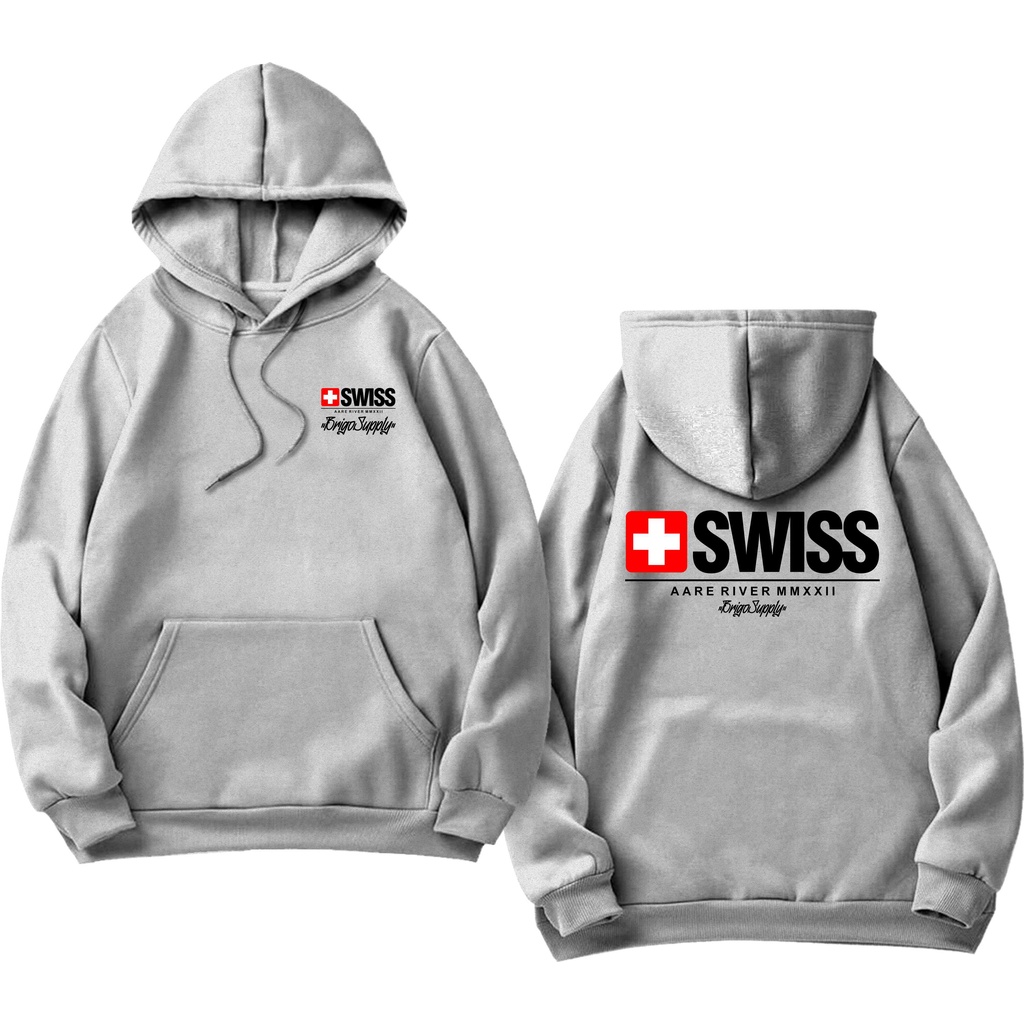 Sweater Hoodie BRIGO swiss Sablon DTF Fleece Cotton II BRIGO Jumper Hoodie swiss II M-XXL (Pria &amp; Wanita) Free stiker&amp;Gantungan Kunci