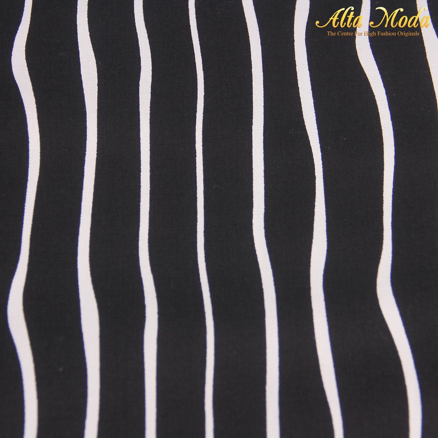 

Alta Moda Cotton Shirting Stretch Hitam Motif Garis Putih (1M)