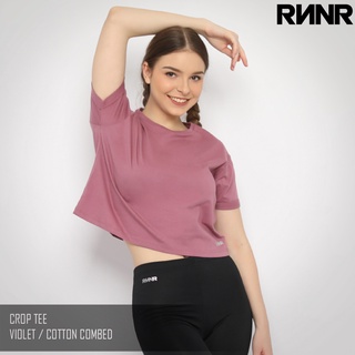 Kaos Dance Crop Tee Gym Wanita Olahraga Lari Fitness Sepeda Katun Cotton Nyaman Sport Shirt RNNR