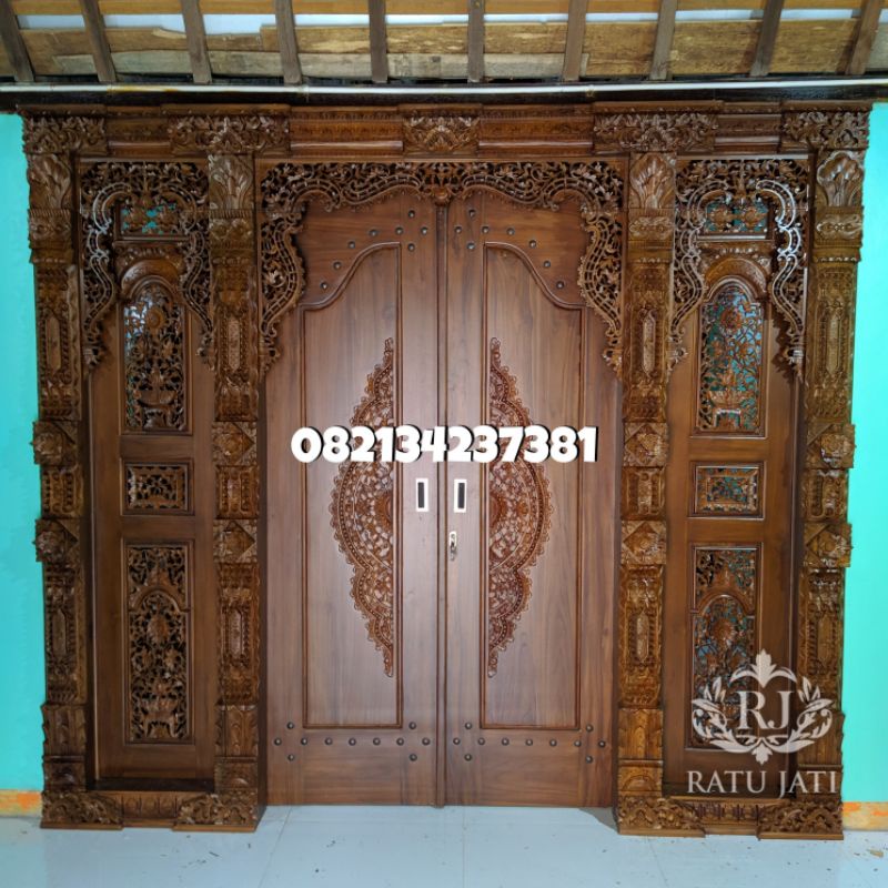 Gebyok Ukir Jepara Jati | Gebyok Jepara | Gebyok Gundul Minimalis | Gebyok 260 cm