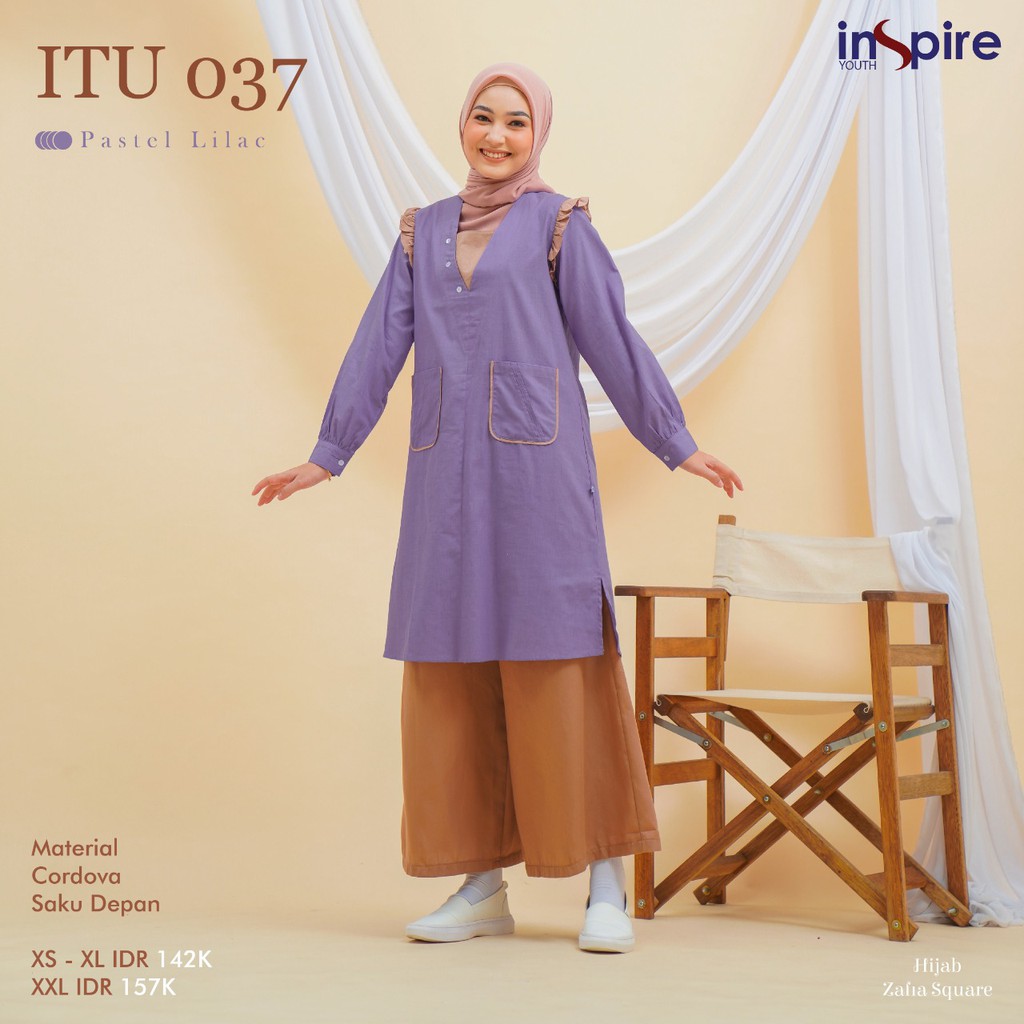 INSPIRE ITU 037 BAHAN CORDOVA TUNIK MUSLIMAH OOTD MODERN