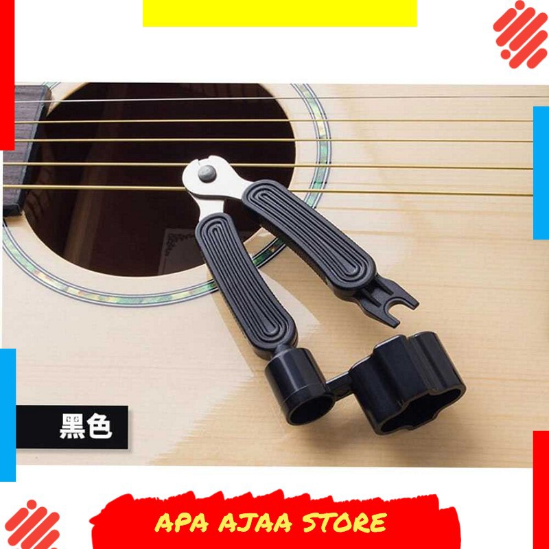 Best Seller ! ONEMusic Guitar Tool 3in1 StringWinder+Bridge Pins Puller+StringCutter