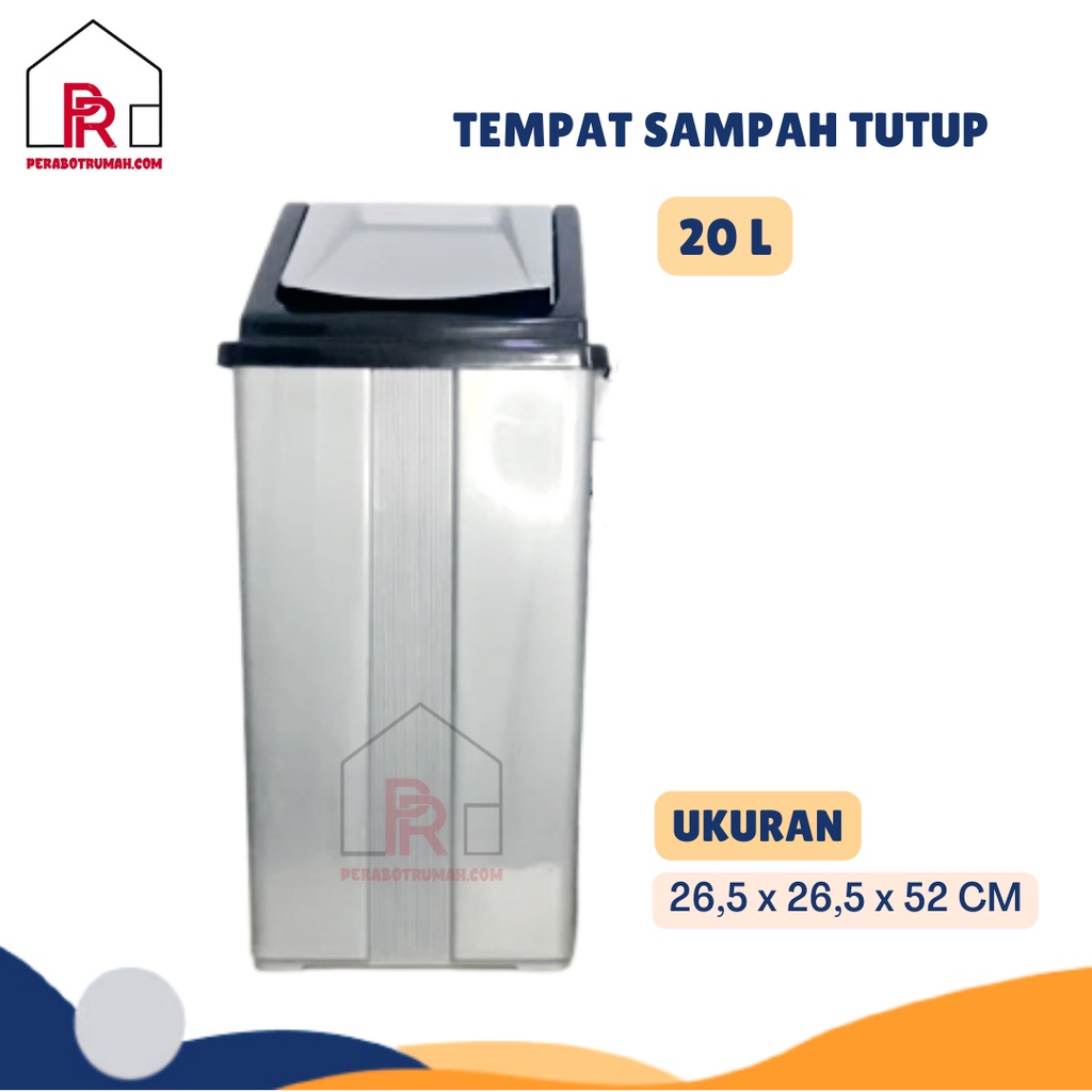 Tempat Sampah Tutup Jumbo Besar / Tong Sampah Rumah Dapur